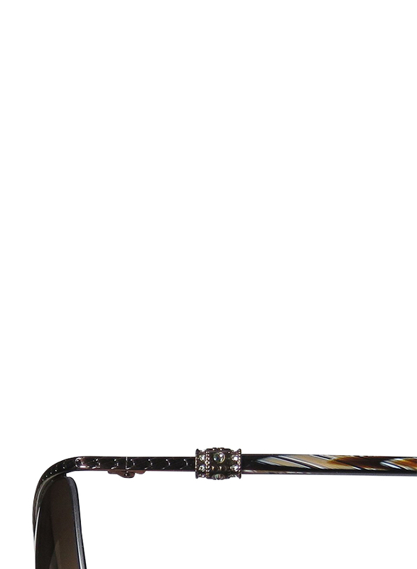 Lanvin Half Rim Square Sunglasses for Women, Gradient Brown Lens, SLN004S-58-K05, 58/17/135