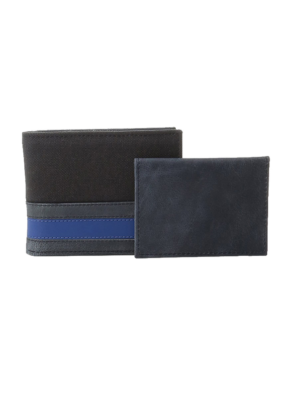 Tommy Hilfiger Exeter Leather Bi-Fold Wallet for Men, Black