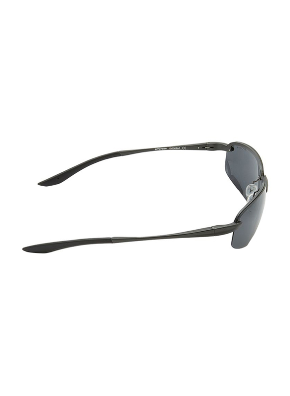 Oxygen Half Rim Sport Sunglasses for Men, Grey Lens, OX8992-C3, 64/16/135