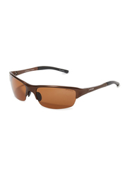 Oxygen Half Rim Sport Sunglasses for Men, Brown Lens, OX8995-C4, 65/17/125