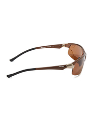 Oxygen Half Rim Sport Sunglasses for Men, Brown Lens, OX8994-C3, 67/16/125