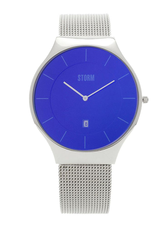 

Storm Analog Watch for Men with Stainless Steel Band, Water Resistant, ST-47320/LB, Silver-Blue