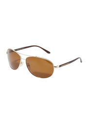 Oxygen Full Rim Aviator Sunglasses Unisex, Brown Lens, OX9006-C3, 64/14/125