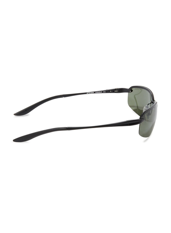 Oxygen Half Rim Sport Sunglasses for Men, Green Lens, OX8992-C1, 64/16/135