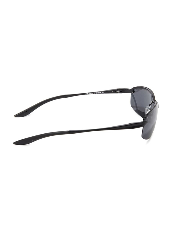 Oxygen Half Rim Sport Sunglasses for Men, Grey Lens, OX8992-C2, 64/16/135