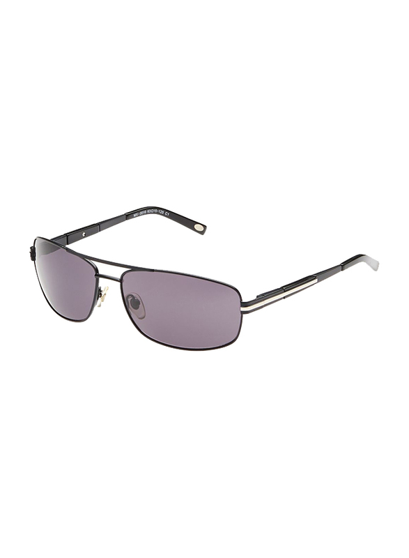 Maxima Polarized Full Rim Rectangular Sunglasses for Men, Gradient Black Lens, MX0010-C1, 63/15/125