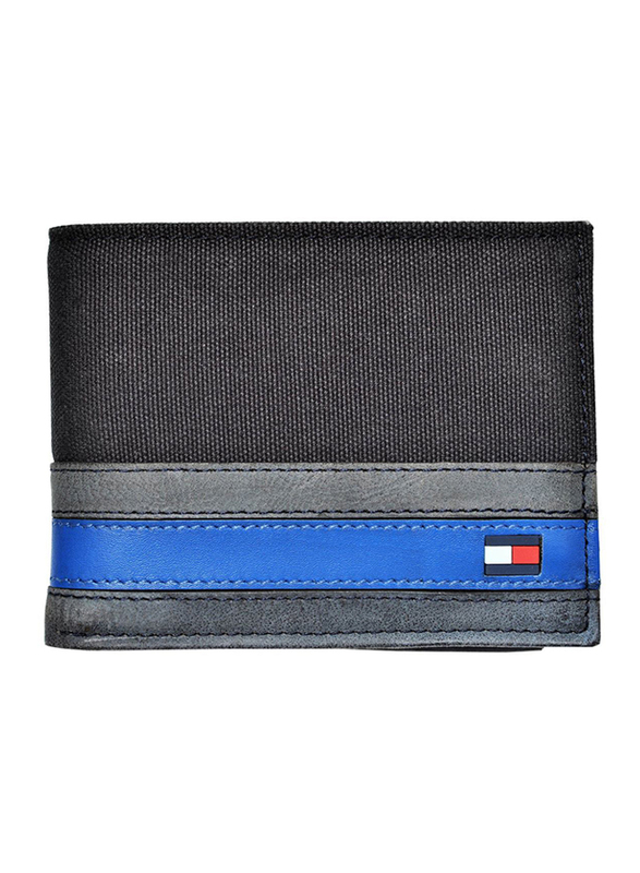 

Tommy Hilfiger Exeter Leather Bi-Fold Wallet for Men, Black
