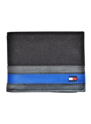 Tommy Hilfiger Exeter Leather Bi-Fold Wallet for Men, Black
