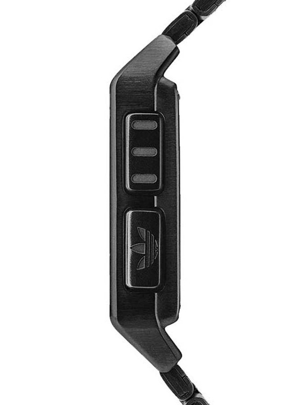 Adidas Archive M1 Digital Watch for Men with Stainless Steel Band, Water Resistant, Z01-001-00, Black