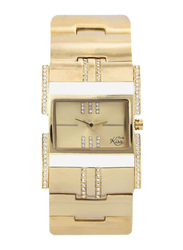 Trendy Kiss Analog Watch for Women with Stainless Steel Band, TK-TG6676-07, Gold