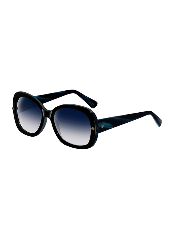 Lanvin Full Rim Butterfly Sunglasses for Women, Blue Lens, SLN500-55-J46, 55/18/140