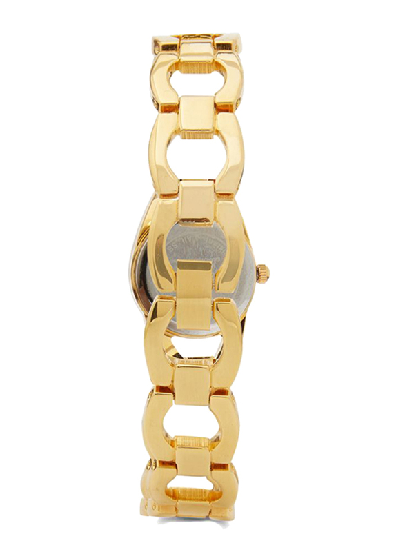 Mon Grandeur Analog Watch for Women with Stainless Steel Band, Water Resistant, HG3793LGW, Gold-White
