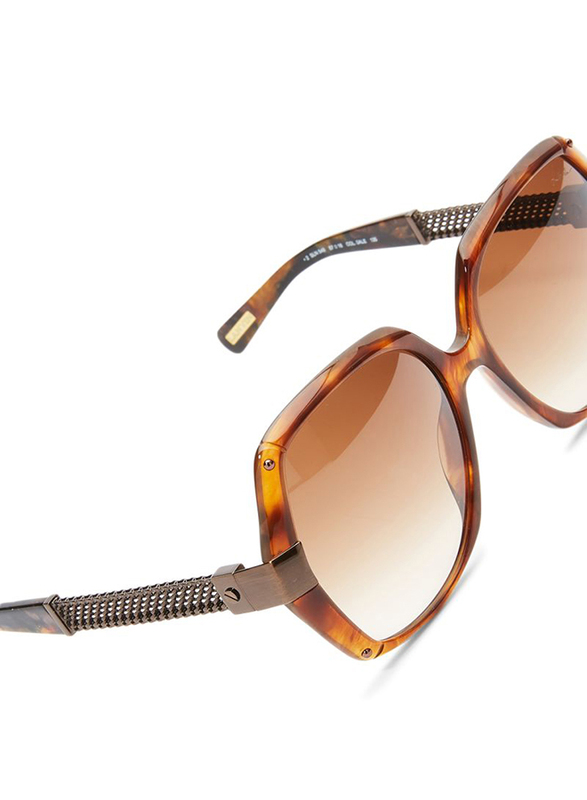Lanvin Full Rim Butterfly Sunglasses for Women, Brown Lens, SLN549-57-ALE, 57/18/140