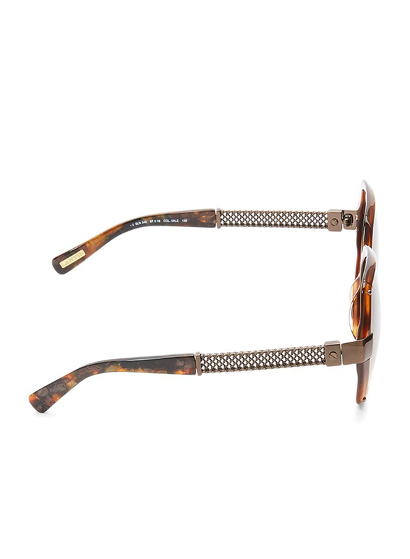 Lanvin Full Rim Butterfly Sunglasses for Women, Brown Lens, SLN549-57-ALE, 57/18/140