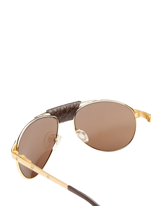 Maxima Full Rim Aviator Sunglasses for Men, Copper Brown Lens, MX0013-C4, 58/16