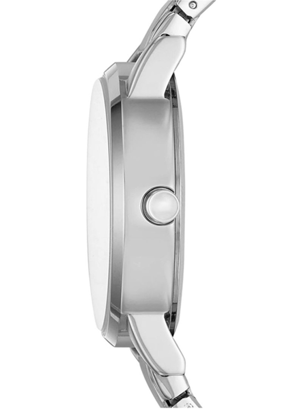 DKNY Soho Analog Watch for Women with Stainless Steel Band, NY2681, Silver-White