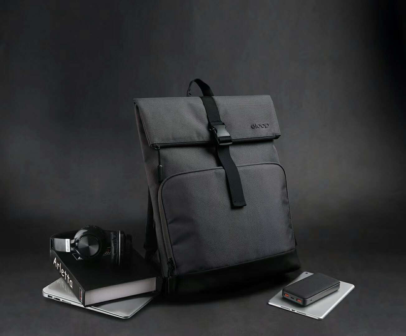 Eloop City B2 15-inch Waterproof Backpack Laptop Bag, Dark Grey