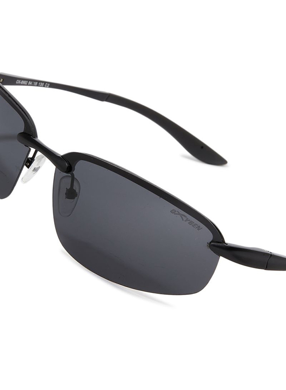 Oxygen Half Rim Sport Sunglasses for Men, Grey Lens, OX8992-C2, 64/16/135