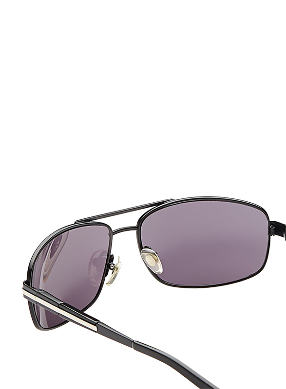 Maxima Polarized Full Rim Rectangular Sunglasses for Men, Gradient Black Lens, MX0010-C1, 63/15/125