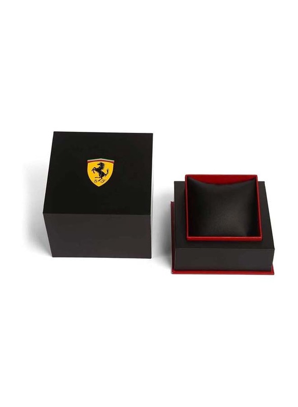 Scuderia Ferrari Analog Watch for Men with Silicone Band, Water Resistant, 830307, Black