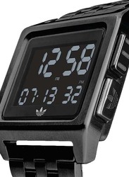 Adidas Archive M1 Digital Watch for Men with Stainless Steel Band, Water Resistant, Z01-001-00, Black