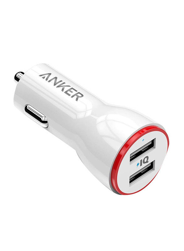 

Anker Power Drive 2 USB 2-Port Car Charger, 24W, A2310H21, White
