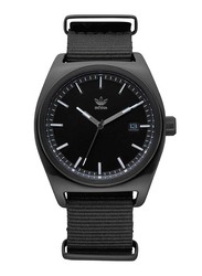 Adidas Analog Watch for Men with Fabric Band, Water Resistant, Z09-2341-00, Black-Grey