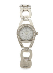 Mon Grandeur Analog Watch for Women with Stainless Steel Band, Water Resistant, HG3793LSS, Silver-White