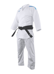 Adidas 145cm Stripes Karate Uniform without Belt, K0, White/Blue
