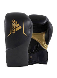 Adidas 14-oz Speed 300 Boxing Gloves, Black/Gold