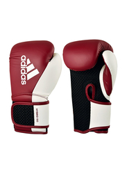 Adidas 8-oz Hybrid 150 Boxing Gloves for Women, Burgundy/White