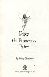 Rainbow Magic Fizz The Fireworks Fairy, Paperback Book, By: Daisy Meadows
