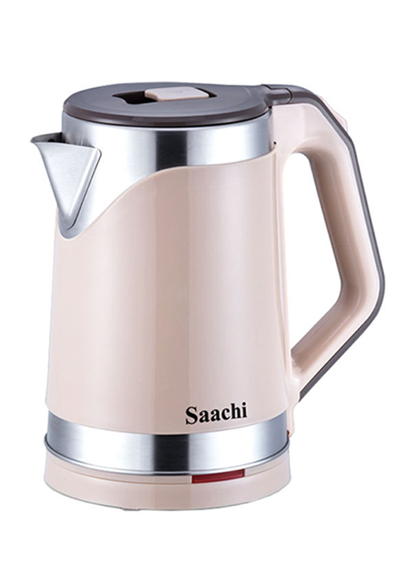 

Saachi 1.8L Electric Kettle with Automatic Shut-Off, 1850W, NL-KT-7745-ST, Beige/Silver