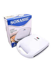 Sonashi Sandwich Grill Maker, 1100W, SGT-842, White