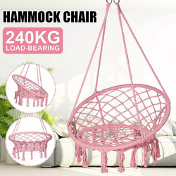 Hanging Swing Round Hammock Mesh Chair for Indoor & Outdoor, Assorted Colour