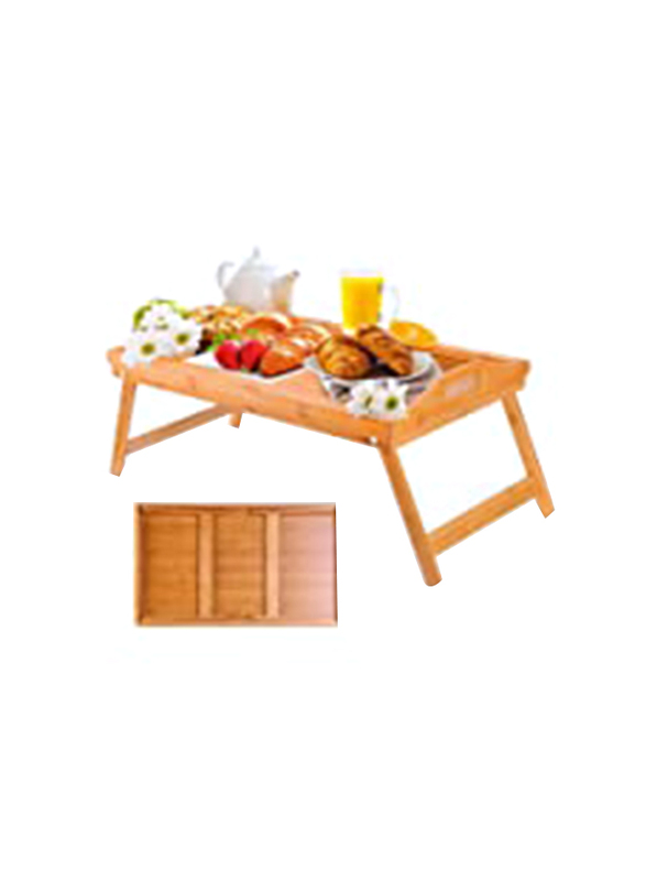 Yatai Food Serving Platter Wooden Tray Table, Brown
