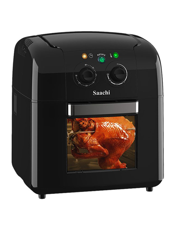 

Saachi 9.5L Air Fryer Oven with Rotisserie Function, 1400-1650W, NL-AFO-4773-BK, Black