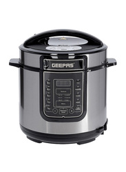Geepas Digital Pressure Cooker, 1000W, GMC5326, Silver