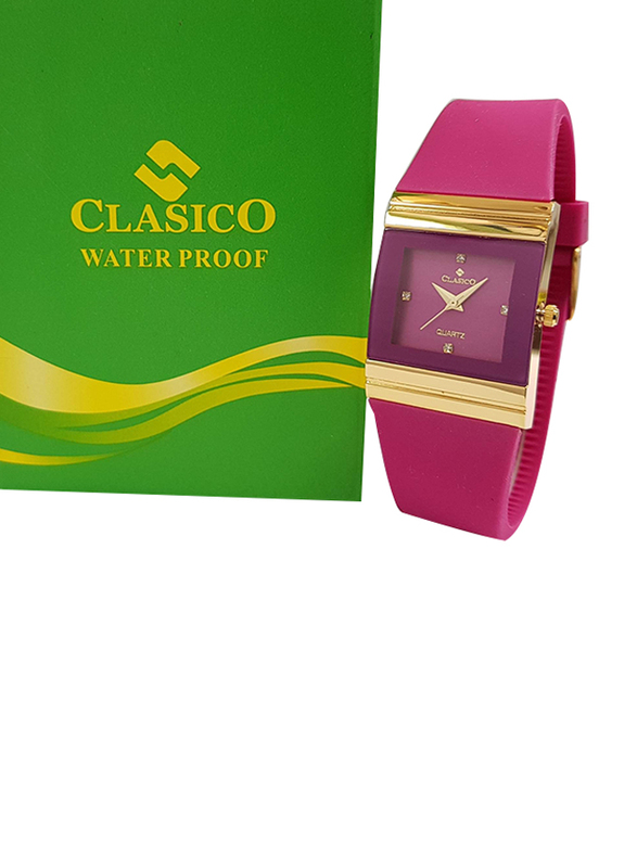 Clasico Analog Quartz Watch for Women, Waterproof, Maroon