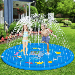 Sprinkler Splash Pad Outdoor Water Toy for Kids, 3-12 Year, 68-inch, Blue