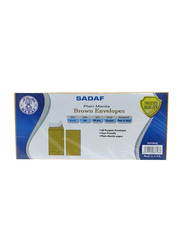 Sadaf Peel & Seal Envelopes, 9 x 4cm, 50-Pieces, 80GSM, Brown