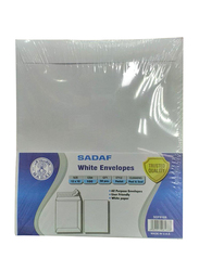 Sadaf Envelopes, 12 x 10cm, 50-Pieces, 100GSM, Plain White
