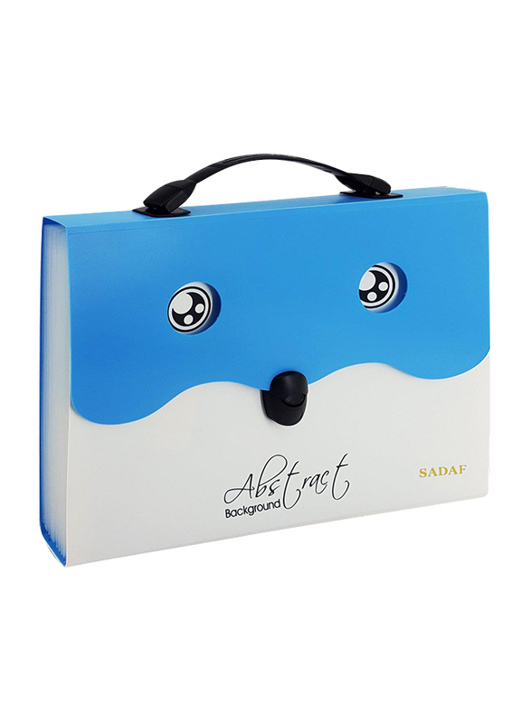 

Sadaf Button File, A4 Size, SDF-4250, White/Blue