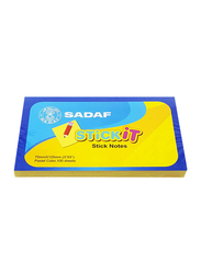 Sadaf StickIt Sticky Notes, 75 x 125mm, 100 Sheet, Pastel Yellow