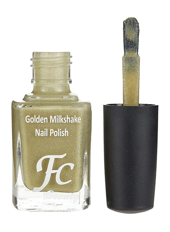 FC Beauty Golden Milk Shake Nail Polish, 10ml, 01, Gold