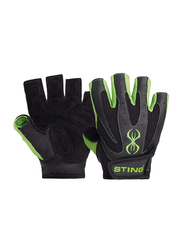 Sting Atomic Weight Lifting Gloves, Small, Green/Black