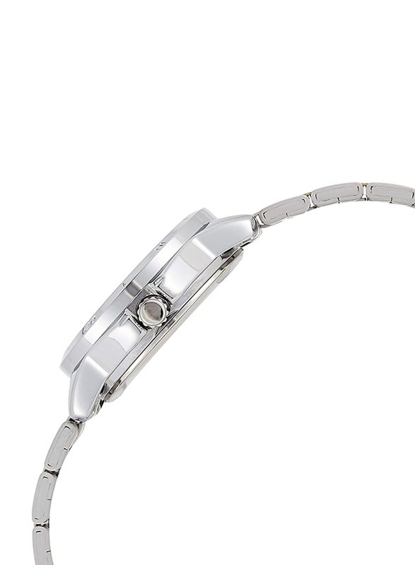 Casio Analog Quartz Watch for Women with Stainless Steel Band, Water Resistance, LTP-V004SG-9AUDF, Silver-White