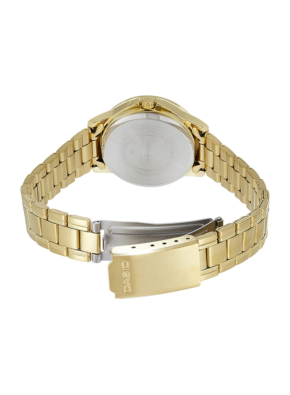 Casio Analog Watch for Women with Stainless Steel Band, Water Resistance, LTP-V004G-7BUDF, Gold-Silver