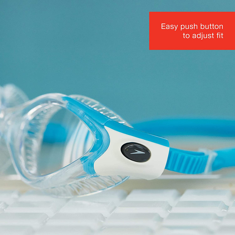 Speedo Futura Biofuse Flexiseal AF Swimming Goggles for Women, Blue/Clear