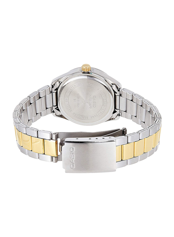 Casio Analog Watch for Men with Stainless Steel Band, Water Resistance, MTP-1302SG-7AV, Silver/Gold-White